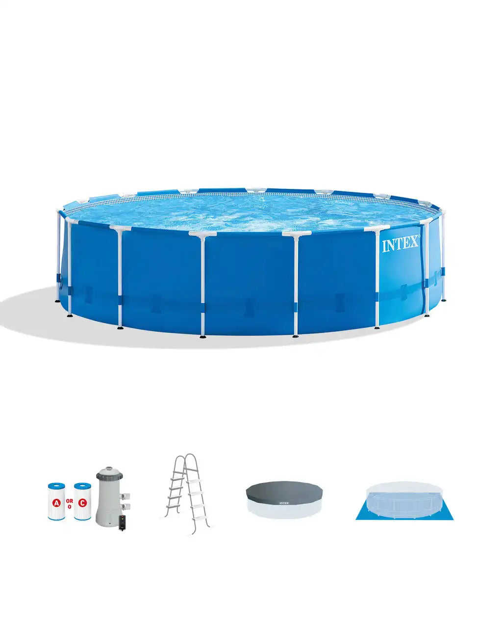 Metal Frame 15' x 48" Above Ground Pool with Filter Pump